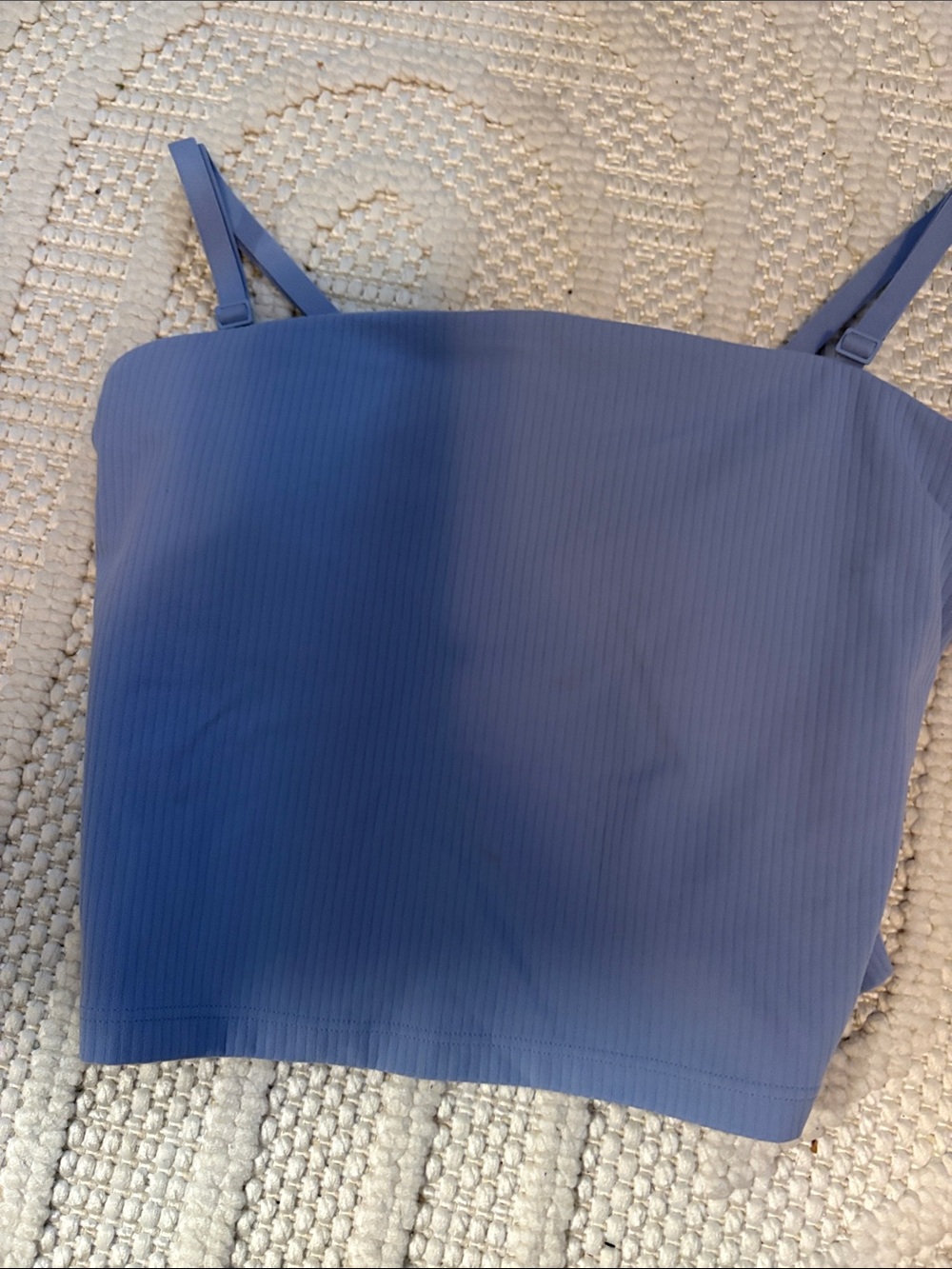 aerie Blue Ribbed Tank Top